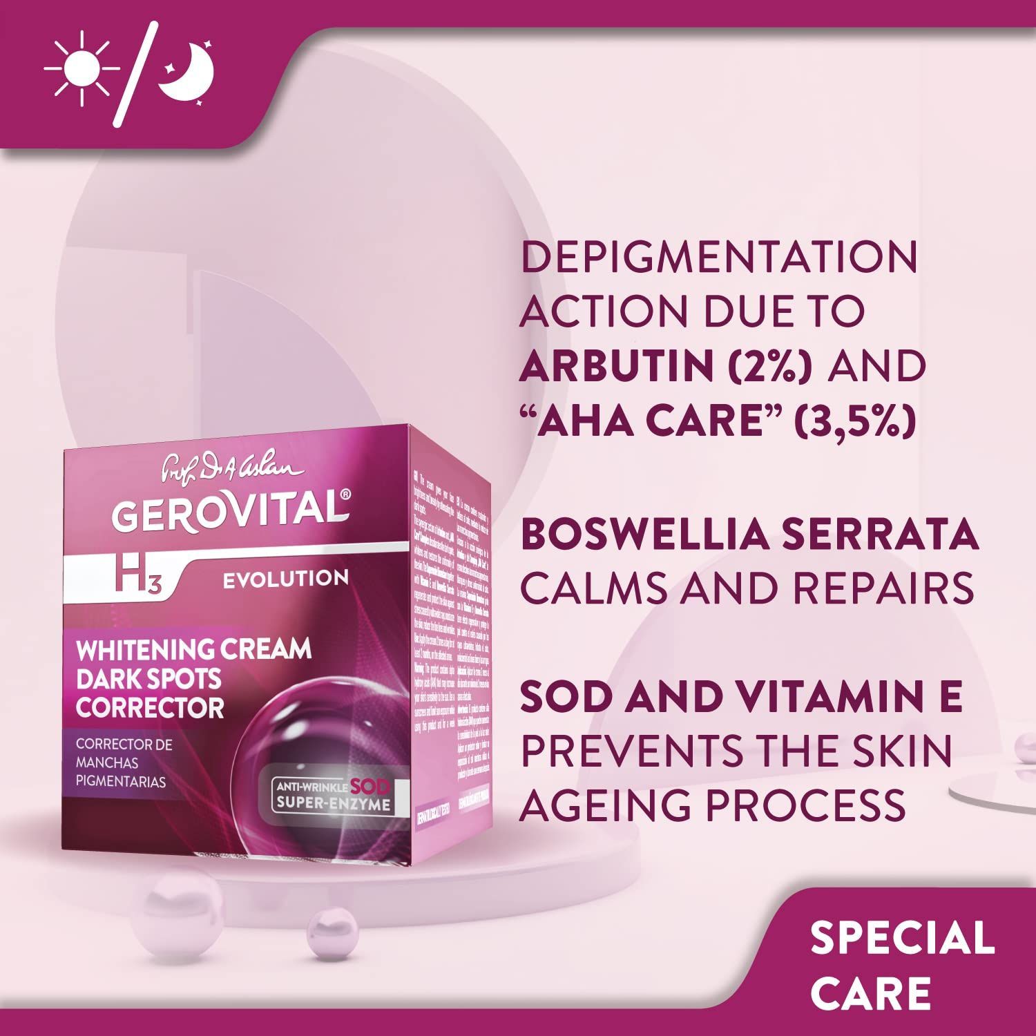 Gerovital H3 Evolution Antipigmentflecken Dark Spot Corrector Inhalt 50ml – Bild 4