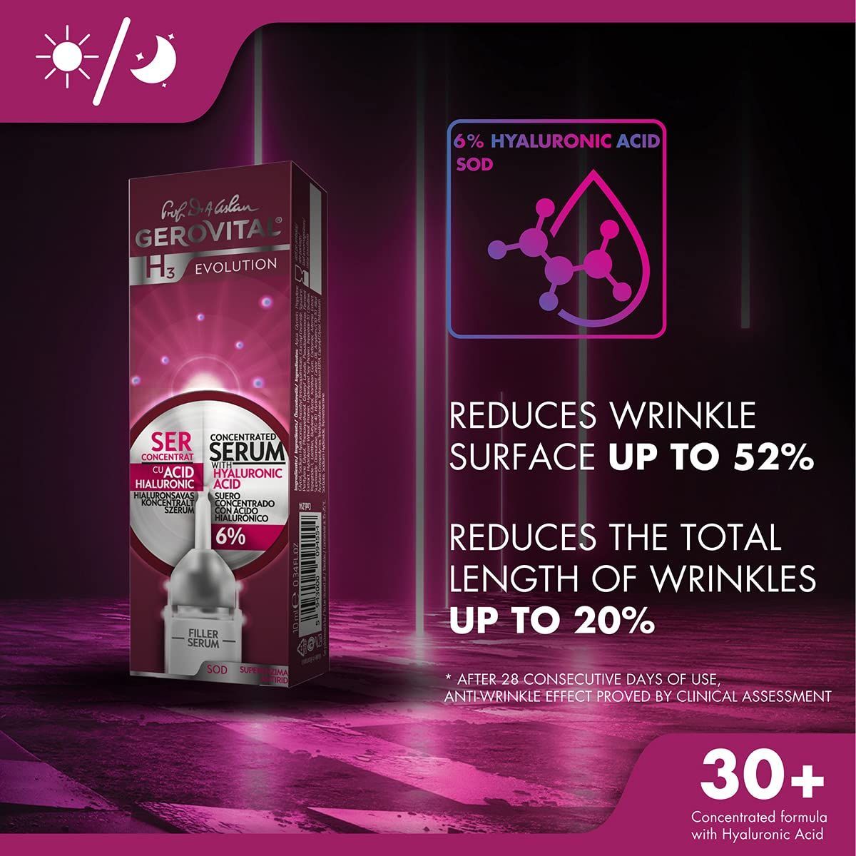 Gerovital Serum mit Hyaluronsäure und liposomaler Säure Konzentration 6% – Bild 5