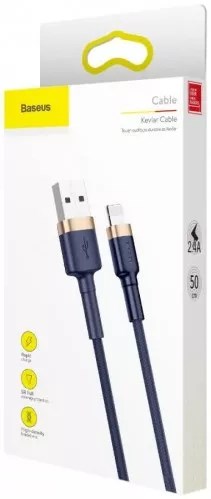 BASEUS Kabel USB für iPhone 8-pin 2A 3 Meter CALKLF-RV1 schwarz+gold – Bild 3