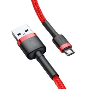 BASEUS haltbares Kabel USB Cafule Micro 1,5A 2 Meter CAMKLF-C09, rot