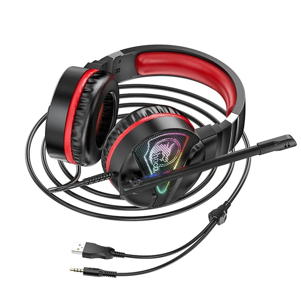 HOCO GAMING Drift-Kopfhörer W104 für virtuelle Spiele rot – Bild 2