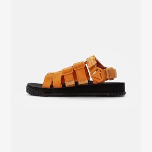 Shaka Unisex Textil Plateau Riemensandalette in marigold, EU 44