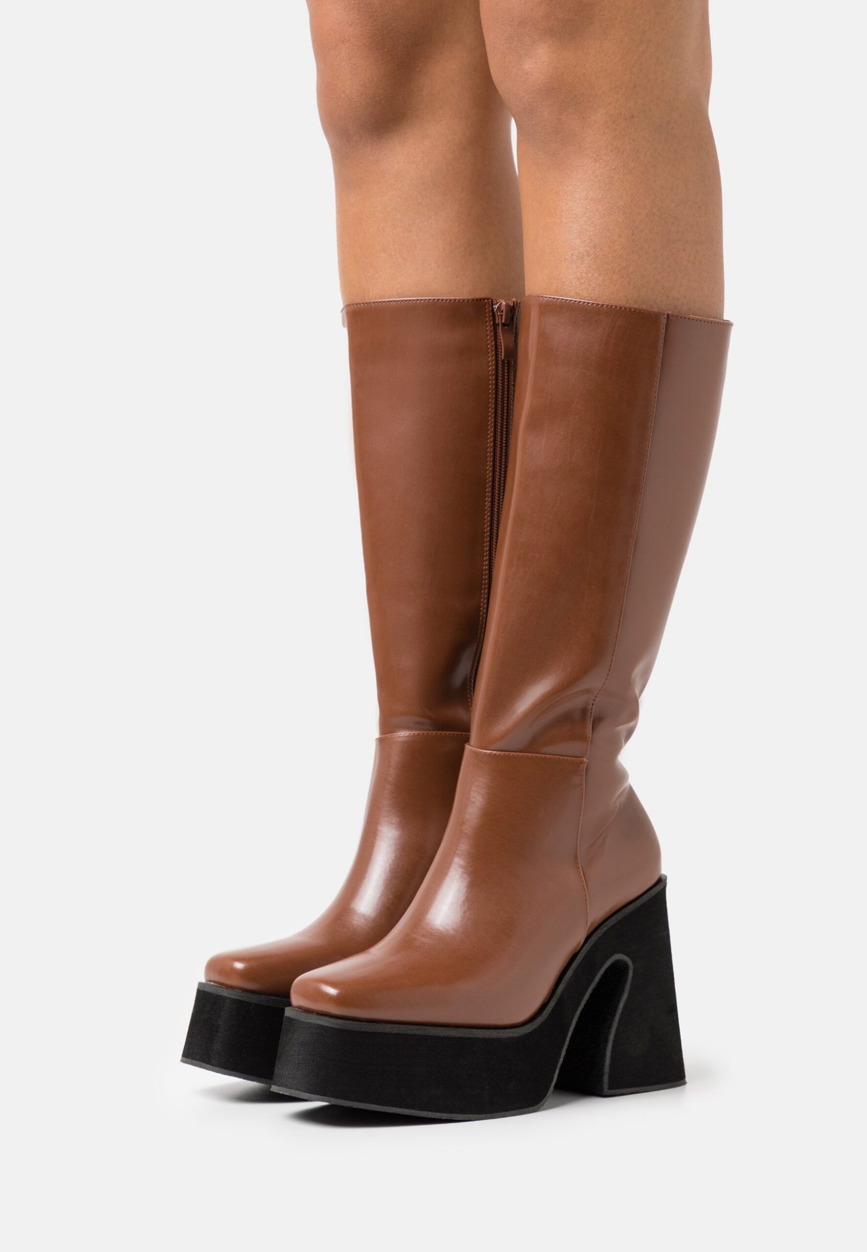 Koi Footwear VEGAN BOOT, Damen Plateaustiefel Blockabsatz in rusty brown, EU 40 – Bild 3