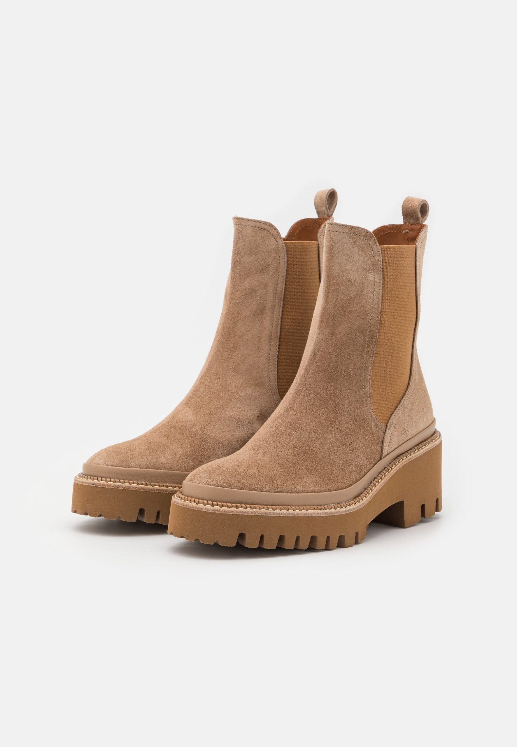 Pons Quintana CARMEN Damen beige Plateaustiefelette Boot Plateau Große EU 39 – Bild 2