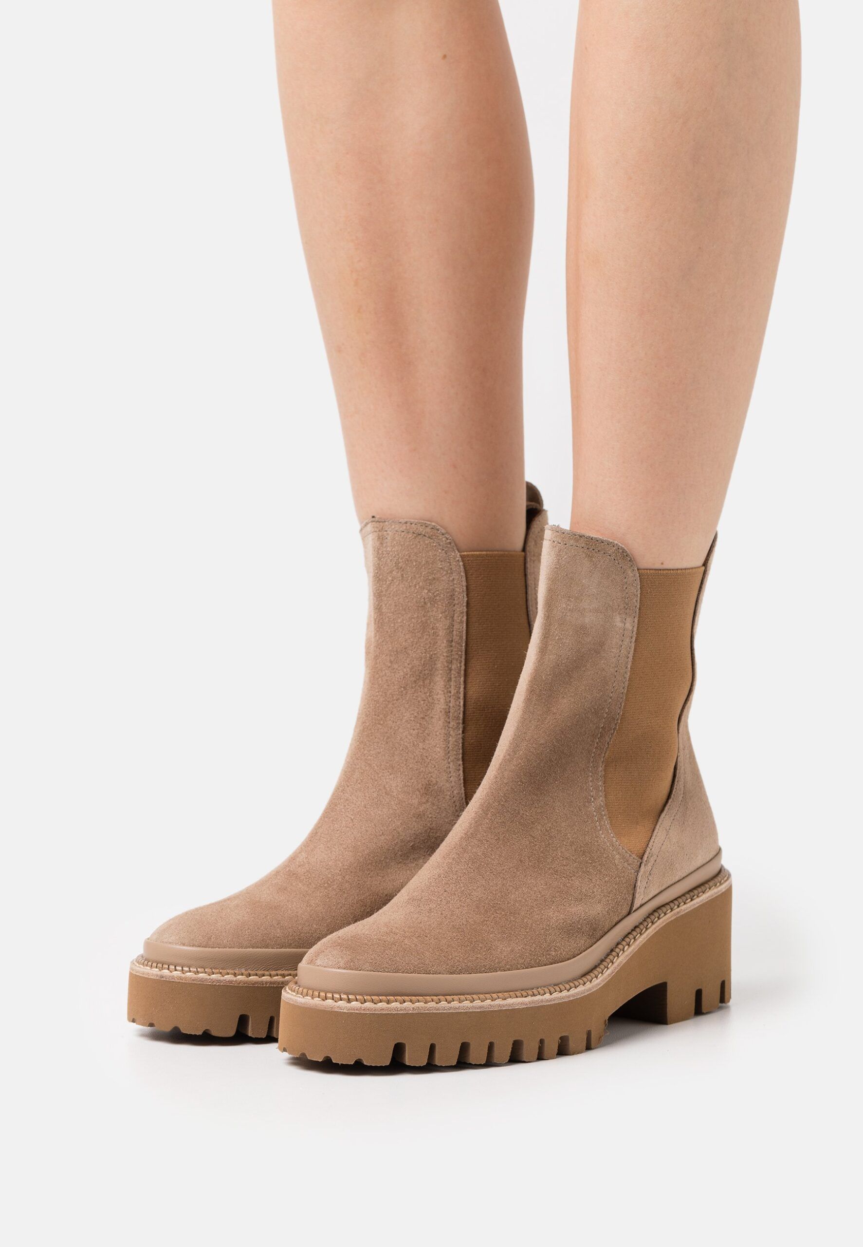 Pons Quintana CARMEN Damen beige Plateaustiefelette Boot Plateau Große EU 39 – Bild 3