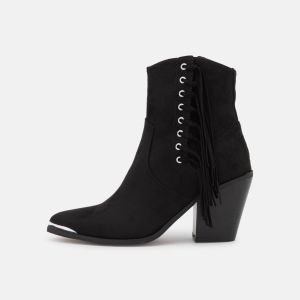 ONLY SHOES ONLBLAKE LIFE FRINGES HEELED BOOT - Stiefelette, Schwarz, Große EU 39