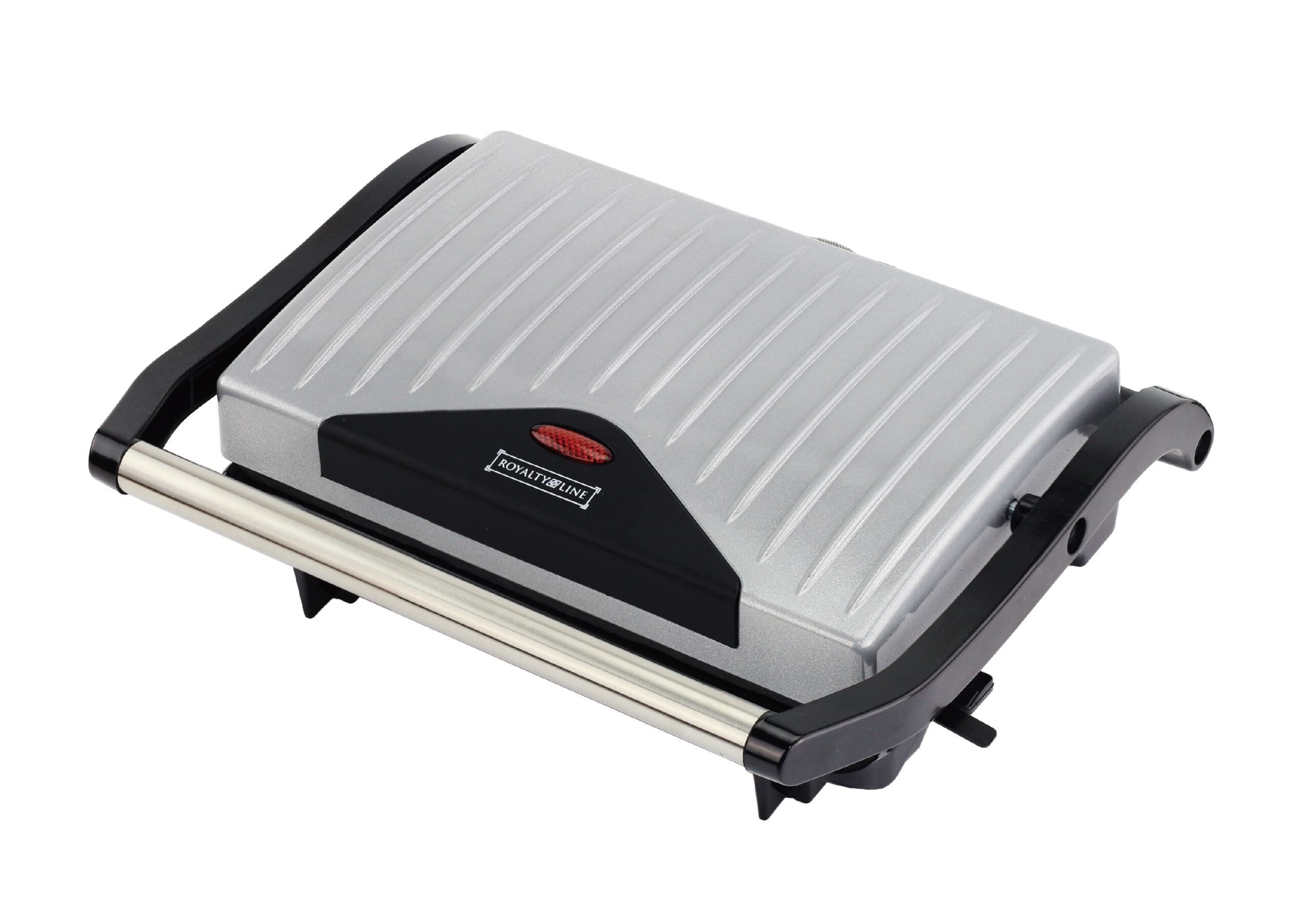 Royalty Line Panini Maker-Kontaktgrill Sandwichgrill 750W, grau – Bild 3