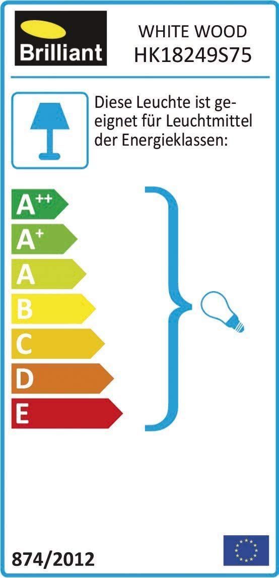 Brilliant 99007/75 - Matrix Wood Tischleuchte 25cm Metall/Holz Weiss matt – Bild 7