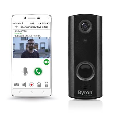 Byron DIC-23216UK - Video-Türklingel, Schwarz – Bild 2