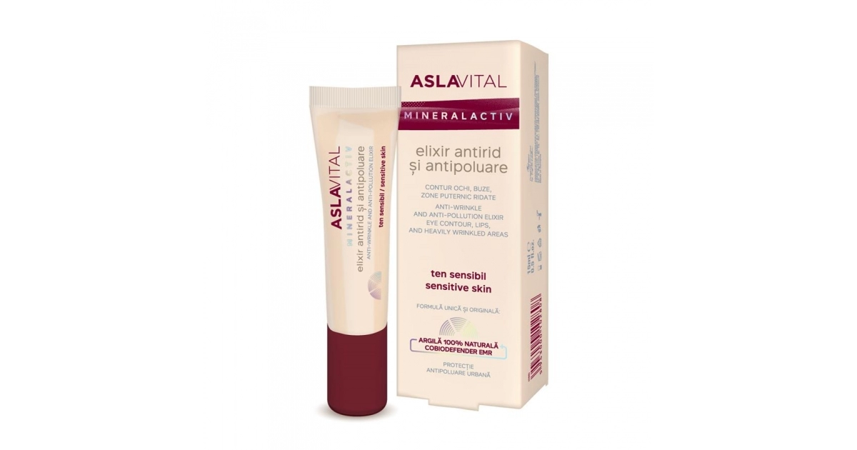 Aslavital Mineralaktiv Anti-Falten- und Anti-Pollution-Elixier, - 15 ml